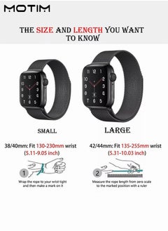 Motim Stainless Steel Milanese Loop Apple Watch Band 38mm/40mm/41mm, iWatch Replacement Band Apple Watch Strap, Magnetic Mesh Loop Metal Strap Wrist Band for SE Ultra Series 10/9/8/7/6/5/4/3/2/1  - Image 3