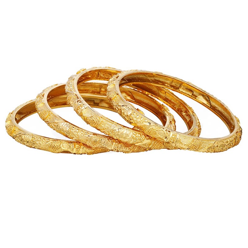 Ethlyn Valentines' Day Gift for her Women Gold Color large Sized Plus Size Fixed Size 2.7inch Bangles&Bracelet Birthday Day Gift Wedding Gifts - Image 4