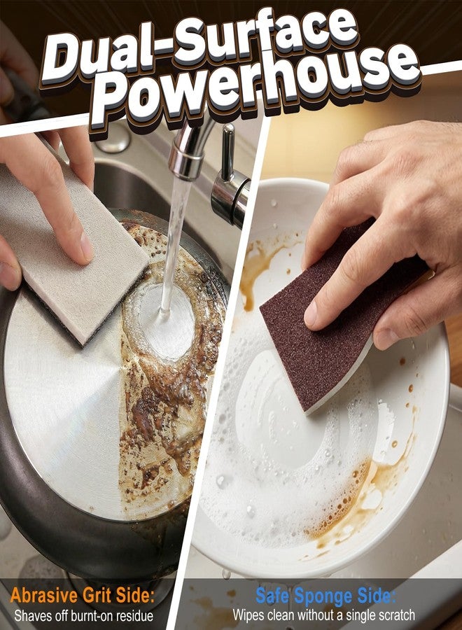 Dr.WOW Carborundum Heavy Duty Scouring Sponges - Fiberglass-Free Nano Rust Eraser for Pots, Pans, Grill, Oven Racks & Sink Stains (3.5" x 40" SlimClever Roll) - Image 3