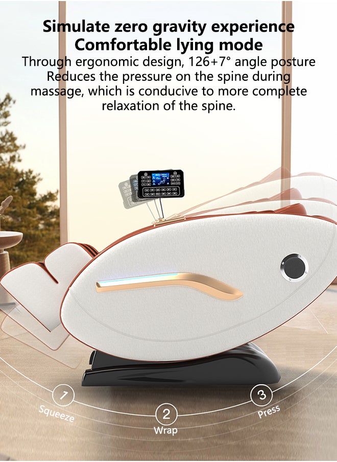 ETG （5 Years Warranty）Full Body Zero Gravity Massage Chair Recliner with Air Pressure, Heating,Foot Roller & Bluetooth Speaker,Multifunctional Electric Massage Sofa for Home & Office,Perfect for Men & Women  - Image 5