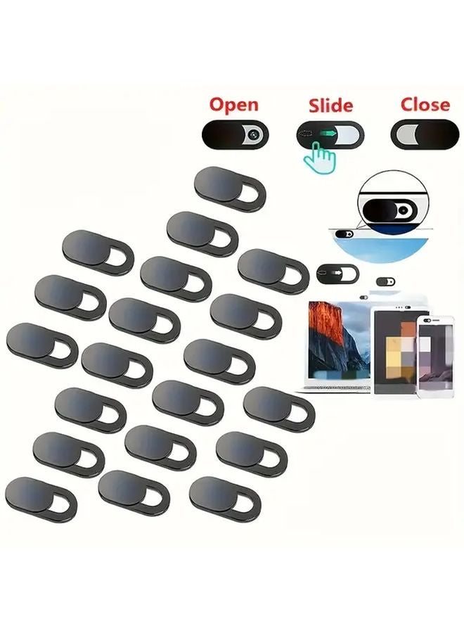 4 Pieces Black Anti Spy Privacy Camera Lens Covers Metal Mesh Design - Image 2