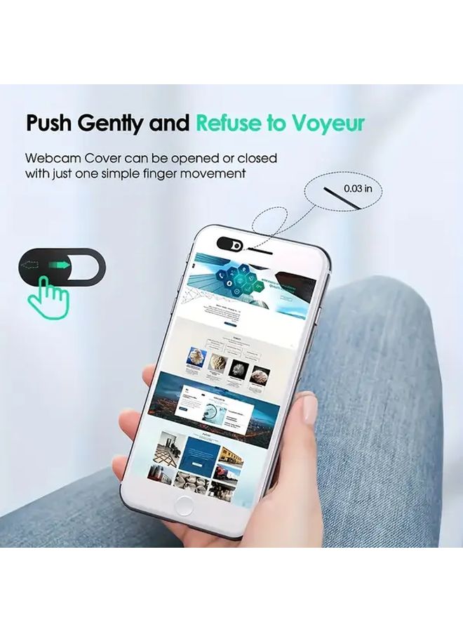 4 Pieces Black Anti Spy Privacy Camera Lens Covers Metal Mesh Design - Image 4