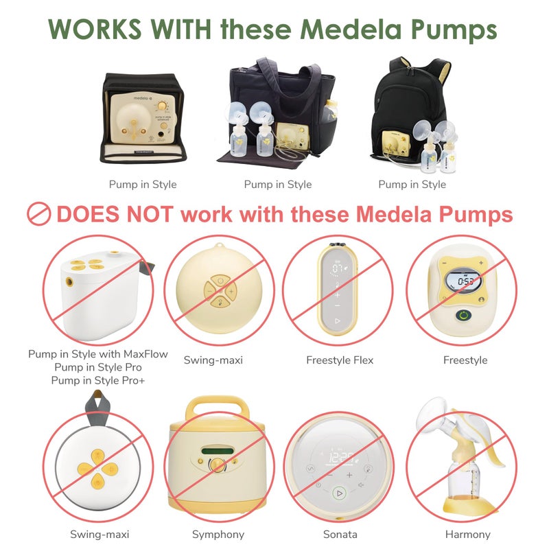 Maymom Breast Pump Kit Compatible with Medela Pump in Style Advanced Pump; 2xTwo-Piece 19mm Breastshield, 2 Valve, 4 Membrane, 2 Replacement Tubing; Replacement Part for Medela Shield, Silicone Valve - Image 2