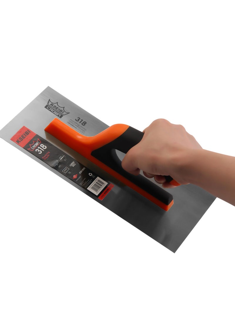 KSEIBI Crown Plastering Trowel/Progrip, High Quality Tool Steel, Completely Flat Blade with Eased Edge, Surface Polishing Knife, Plastering Surface is Smooth, Plastering Tool, Ergonomic Trowel.  - Image 4