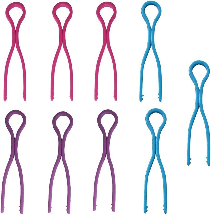 klarako 30 Piece Colorful Plastic Sewing Bobbins Clips Clamp Thread Spool Clip - Image 1