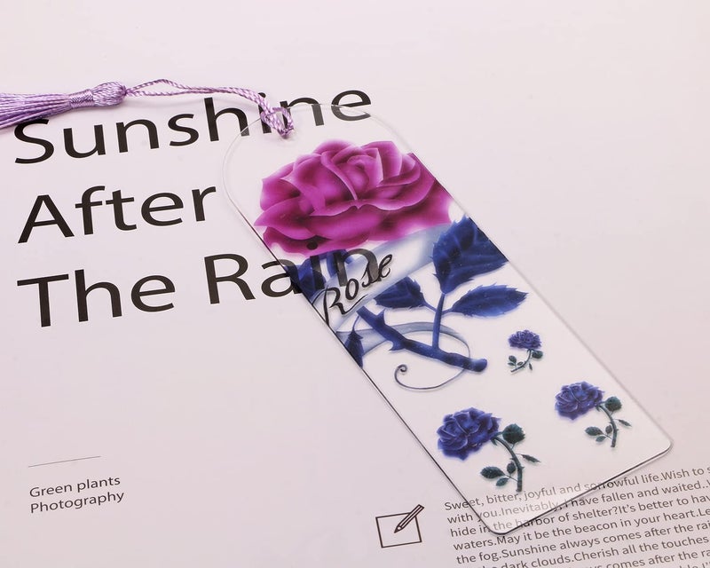 PENTA ANGEL Blank Clear Acrylic Bookmakrs Penta Angel 20Pcs Plastic Craft Transparent Acrylic Bookmakrs with 20Pcs Small Bookmakrs Tassels for DIY Projects and Graduation Gift Tag (Semicircle) - Image 5