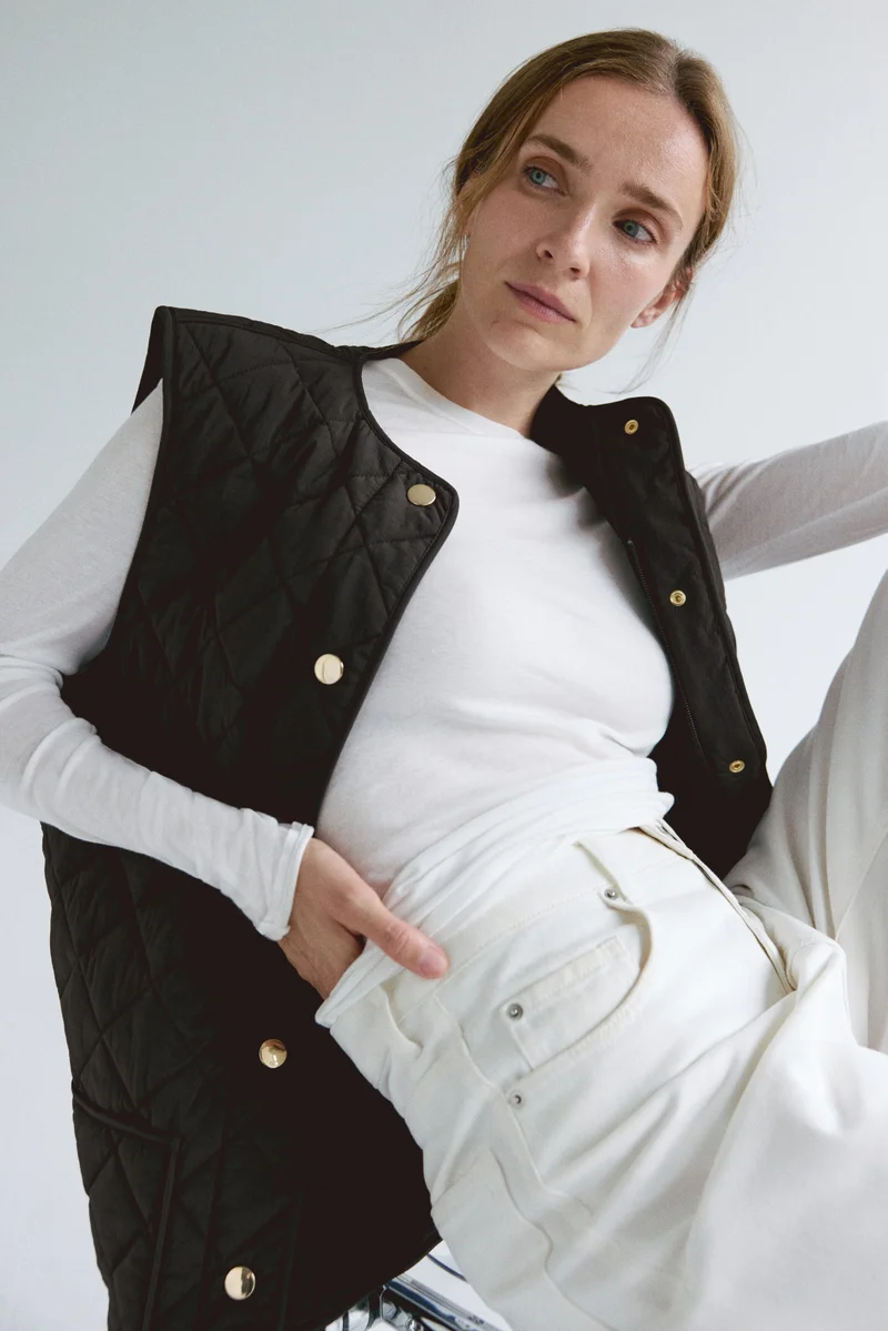 MAMA Before & After Babywearing quilted gilet