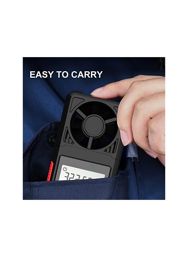 PROMASS Handheld Anemometer, Digital Wind Gauges Wind Speed Meter Measures Wind Speed, Temperature, Humidity with Large Backlit LCD Display, MAX/MIN, Data Hold for Shooting Windsurfing Fishing Hunting HT605 - Image 5