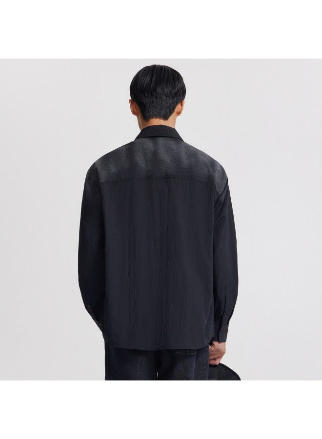 Cabbeen Men's Shirt With Large Chest Pocket Design, Casual Long Sleeve Shirt For Autumn - Image 3