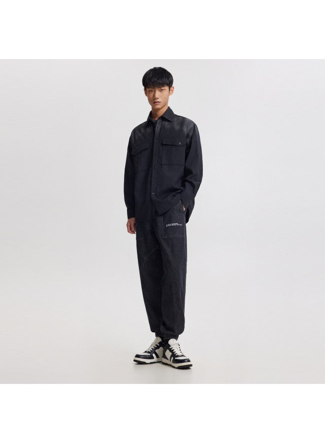 Cabbeen Men's Shirt With Large Chest Pocket Design, Casual Long Sleeve Shirt For Autumn - Image 4