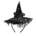 BinaryABC Halloween Witch Hat Headband for Halloween Costume Dress up Party Supplies106 9inchBlack - Image 4
