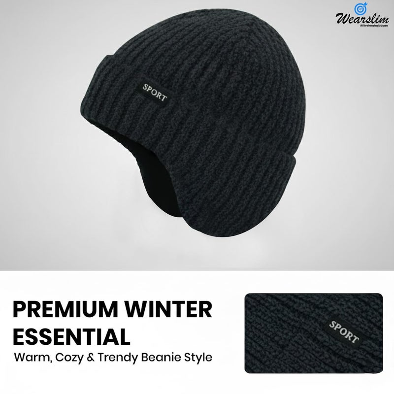Wearslim قبعات صوف دافئة ®، قبعة رأس مع دفاية رقبة مجموعة قبعات شتوية وشالات للرجال والنساء - Image 4