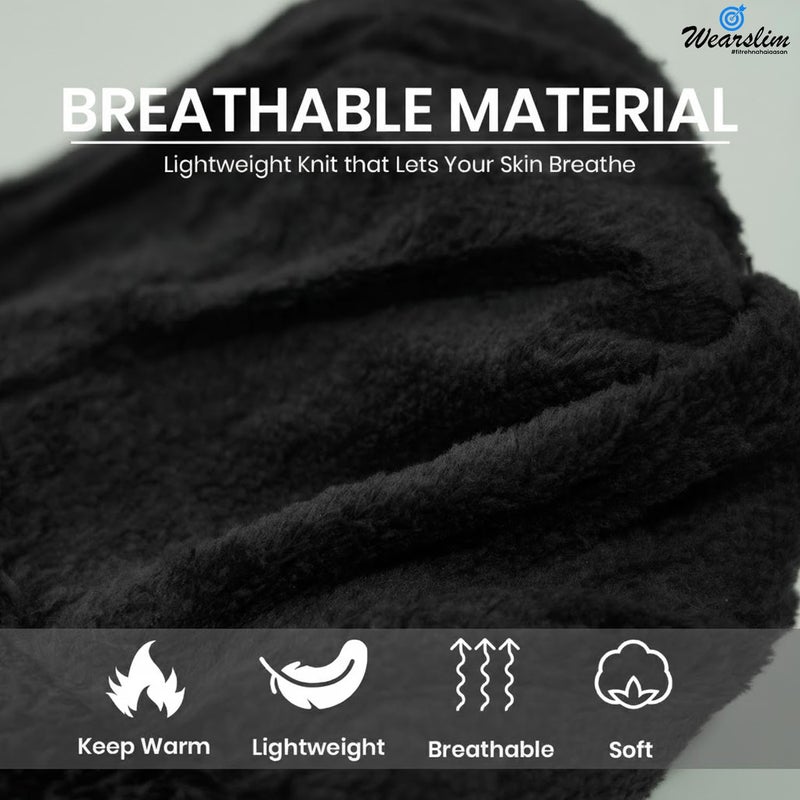 Wearslim قبعات صوف دافئة ®، قبعة رأس مع دفاية رقبة مجموعة قبعات شتوية وشالات للرجال والنساء - Image 2