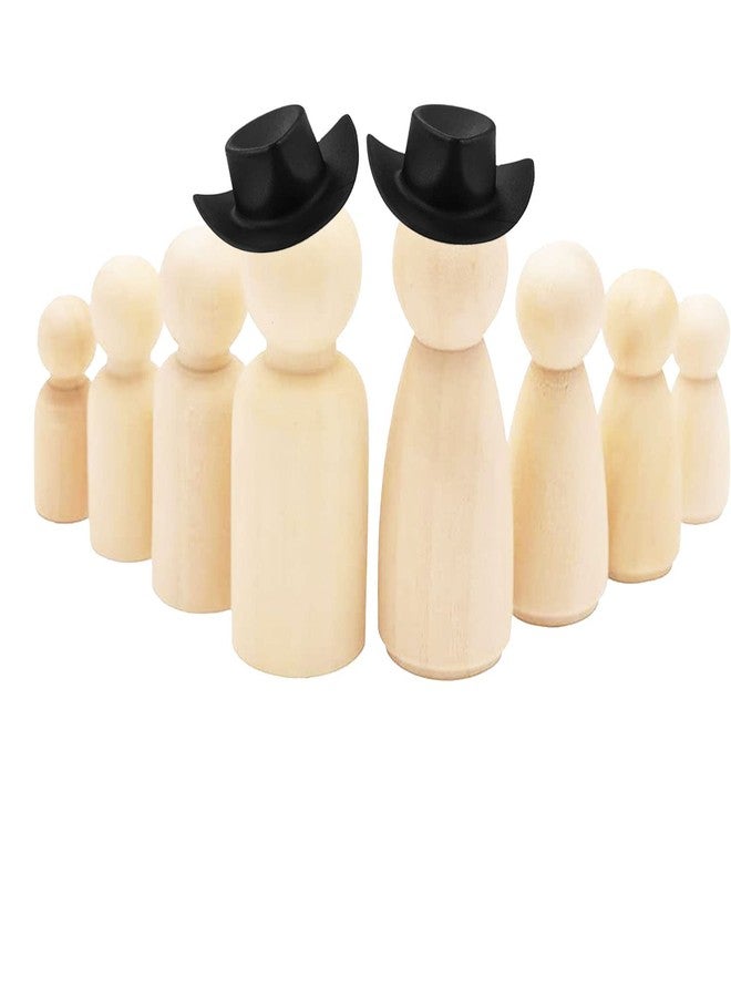 Cayway Plastic Mini Hats, 30 PCS Miniature Cute Hat Plastic Cute , Minihouse Decoration, Party Accessories (Black) - Image 3