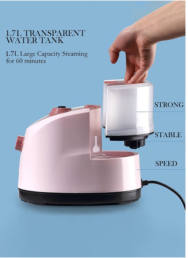 Joshberg 2000W Garment Steamer Stand Steamer with 1.7L Large Water Tank Pink and Ironing Board SC-618  - Image 3
