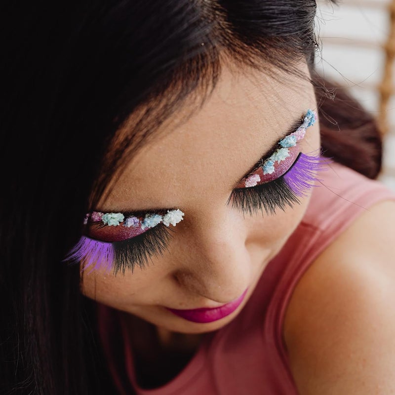 5 Pairs Colored Synthetic Eye Lashes Natural Wispy Eyelash Extensions Cat Eye Look for Makeup Glamorous Cosmetic Use - Image 5