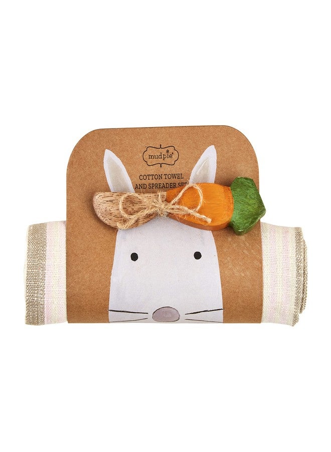 مد باي طقم مناشف وموزعات على شكل أرنب من مود باي، وردي، 26 بوصة × 16 1/2 بوصة - Image 1