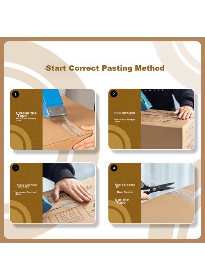 ديلي Deli شريط تغليف شفاف عالي الجودة أصفر، 60mm*100y*45μm، 6 لفائف/أنبوب، لوازم مكتبية، Jd153 - Image 5