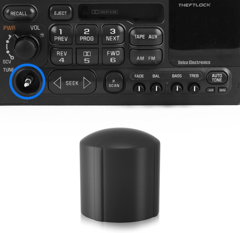 BASIKER Fit for Original Equipment Radio Stereo Control Tuner Knob GMC Chevy Chevrolet Suburban Silverado Tahoe Corvette Yukon Cadillac Escalade Sierra Replacement GM 16195409 - Image 1