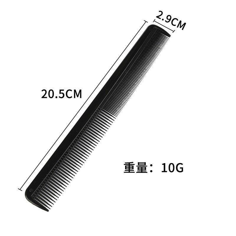 Generic Ten-piece set of barber comb double-sided pointed-tail comb styling comb black plastic comb density anti-static hairdressing tool C12 [black bulk]] 