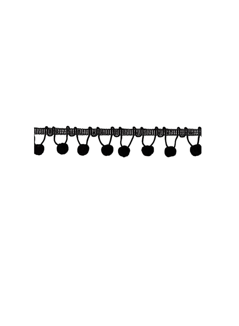 Craft Ball Fringe Trim 1-3/8in Black - Image 2
