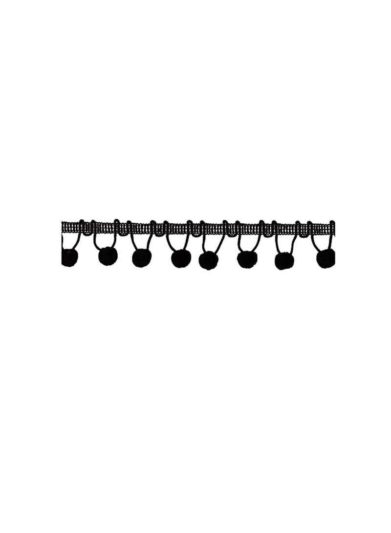 Craft Ball Fringe Trim 1-3/8in Black - Image 3