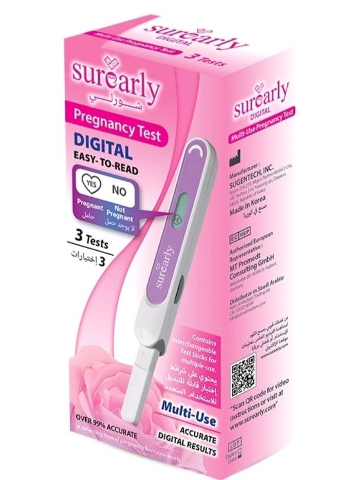 شورلي Digital pregnancy test device 3 tests