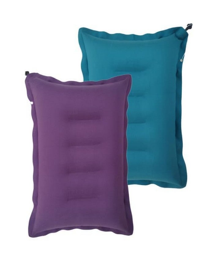 SHIVAM CART Soft Cotton Travelling Air Pillow, Compact and Lightweight Pillow, Neck Support headrest Pillow During Travelling in Bus, Train,Flight- Pack of 2 (Multicolor) - Image 1