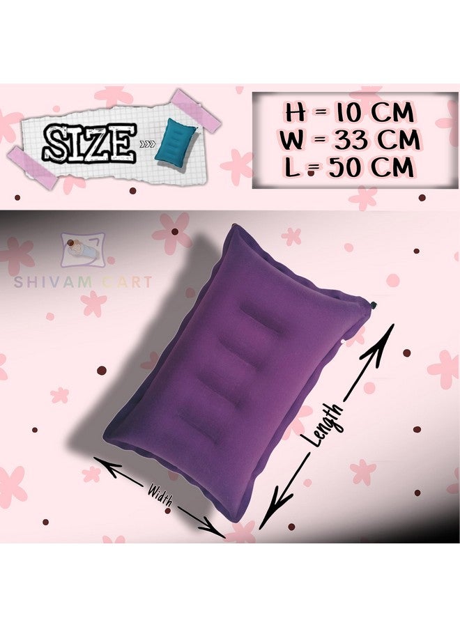SHIVAM CART Soft Cotton Travelling Air Pillow, Compact and Lightweight Pillow, Neck Support headrest Pillow During Travelling in Bus, Train,Flight- Pack of 2 (Multicolor) - Image 4