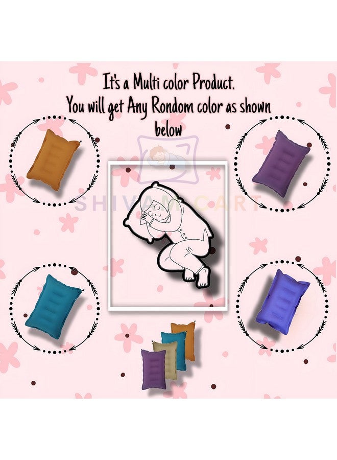 SHIVAM CART Soft Cotton Travelling Air Pillow, Compact and Lightweight Pillow, Neck Support headrest Pillow During Travelling in Bus, Train,Flight- Pack of 2 (Multicolor) - Image 2