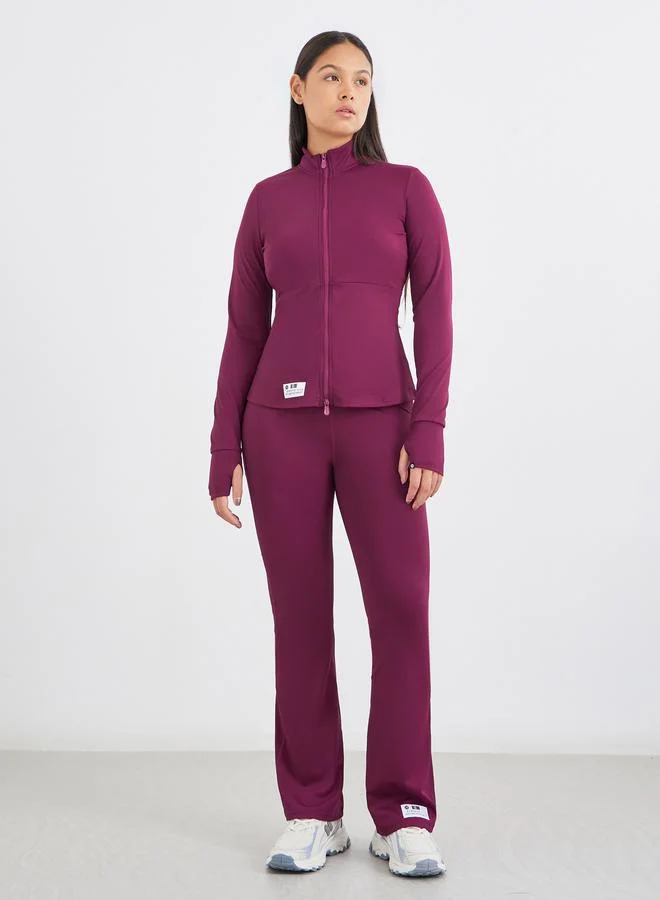 Styli Styli Gymspire Edition - Label and Tab Dual Way Zip Detail Jacket