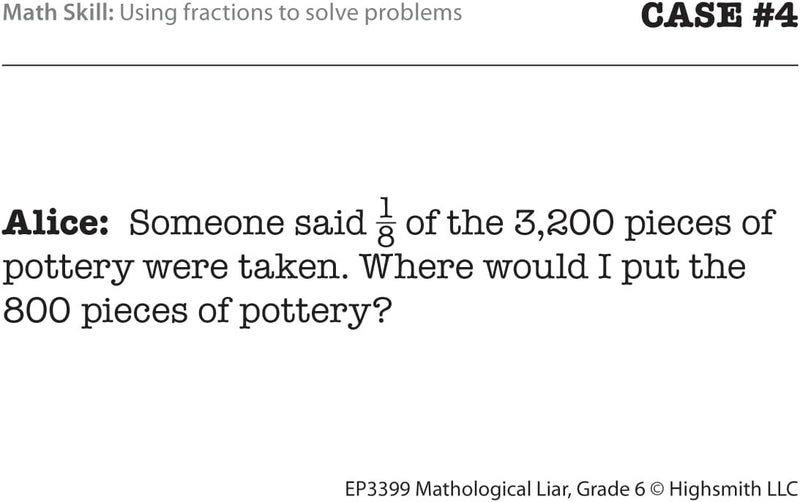 Edupress Mathological Liar Game for Grade 6 - A Math Whodunit Game - Image 5