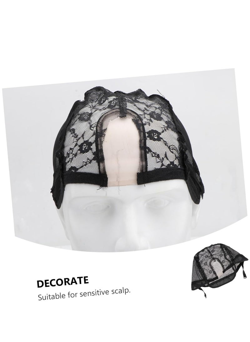 Generic - Wig Making Cap Lace Wig Lace Wig Caps Weaving Net Cap Adjustable Wig Accessories Elastic Black Wig Cap Weaving Net Cap - Image 1