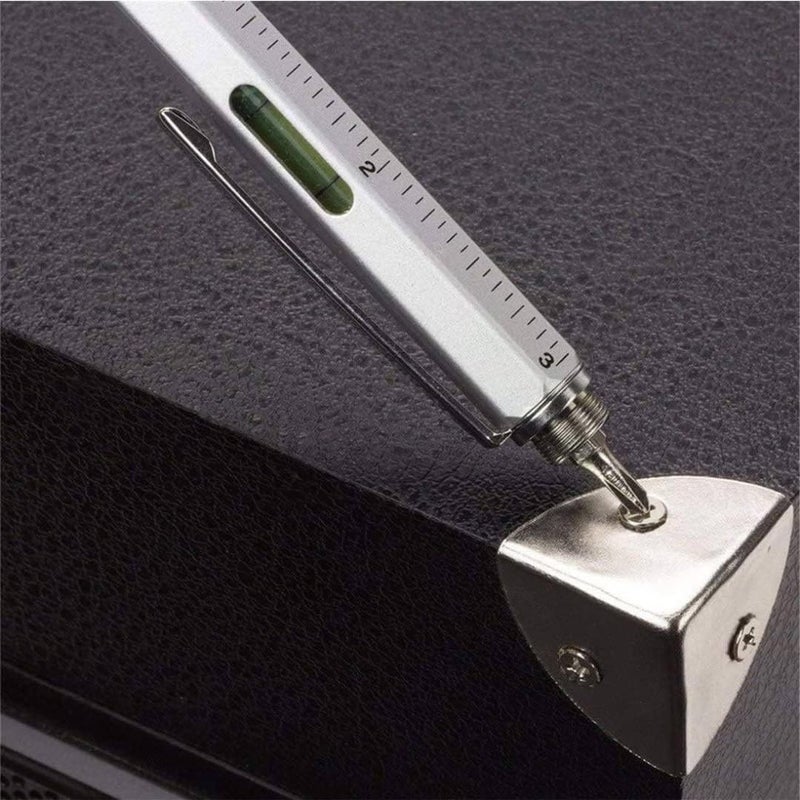 MATSON Unique 6 In 1 Pen Multitool With Ballpoint, Ruler, Screwdriver, Flat Head, Touch-Screen Stylus Pen Mini Multifunction Pen All-In-One Tech-Tool Pen With Refills (Multicolor) - Image 3