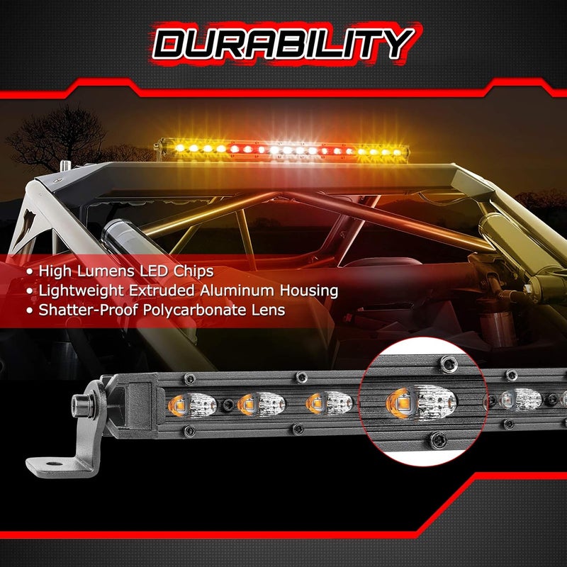 OFFROADTOWN 20" LED Chase Light Bar - UTV Rear Light Bar with Emergency Strobe and Signal Functions - Image 5