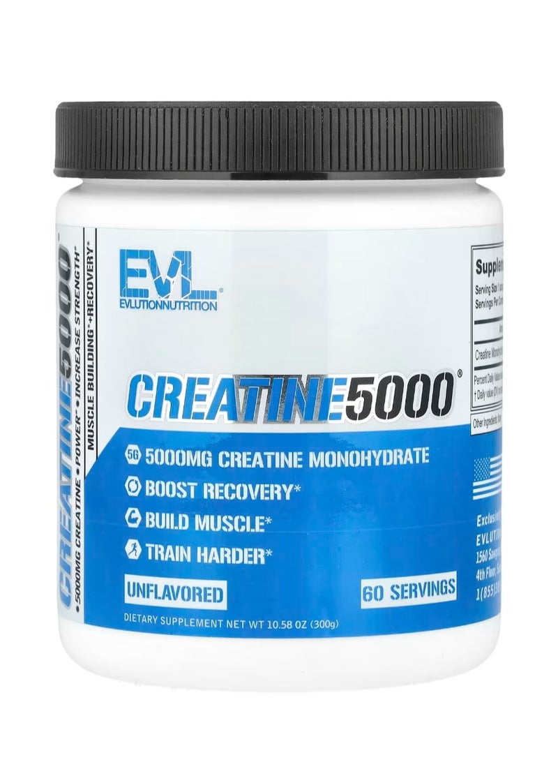 EVLUTION NUTRITION Creatine5000 Unflavored 10.58 oz (300 g) - Image 1