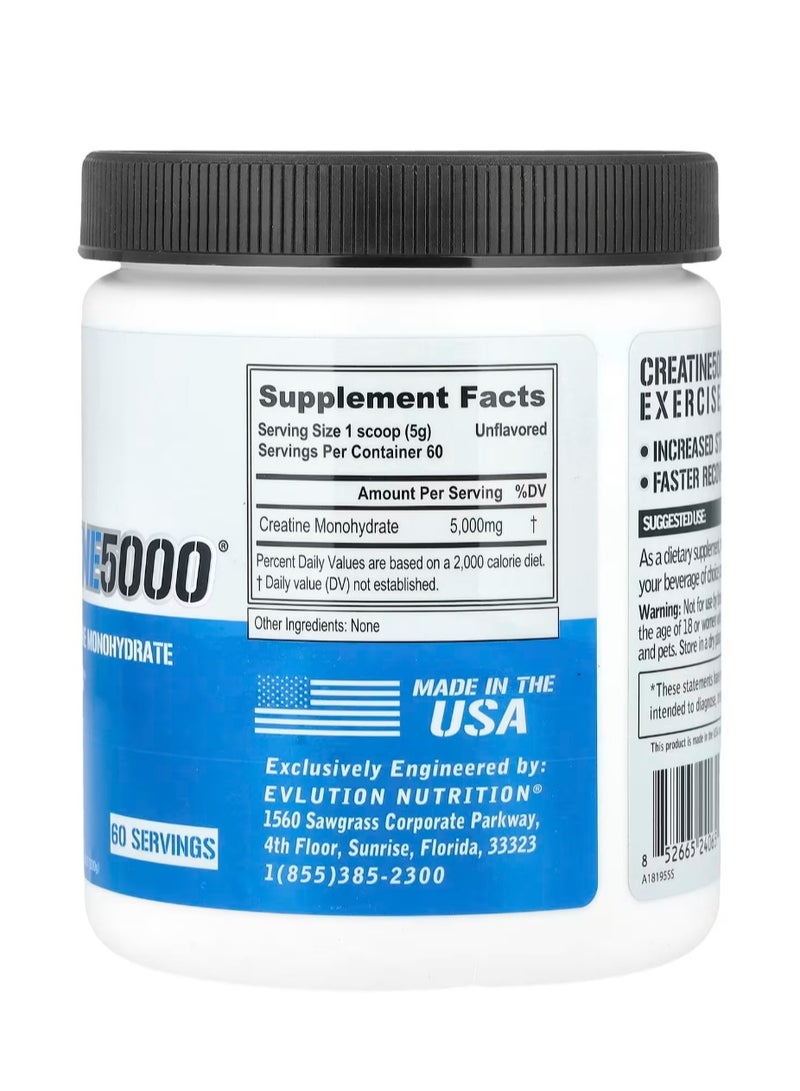 EVLUTION NUTRITION Creatine5000 Unflavored 10.58 oz (300 g) - Image 2