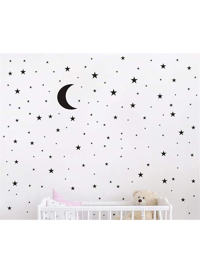 Magic Star & Moon wall stickers Colorful Animals Horse Stars Wall Decals For Kids Girls Room DIY Poster Wallpaper Home Decor wall stickers for Bedoom,Living Room,Black - Image 1