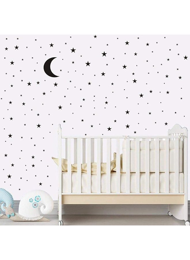 Magic Star & Moon wall stickers Colorful Animals Horse Stars Wall Decals For Kids Girls Room DIY Poster Wallpaper Home Decor wall stickers for Bedoom,Living Room,Black - Image 2