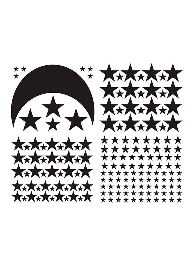 Magic Star & Moon wall stickers Colorful Animals Horse Stars Wall Decals For Kids Girls Room DIY Poster Wallpaper Home Decor wall stickers for Bedoom,Living Room,Black - Image 3