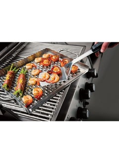 Broil King Professional Rectangular Flat Grill Topper Tray with Handle Silver 15.5 x 13 Inch  - Image 2
