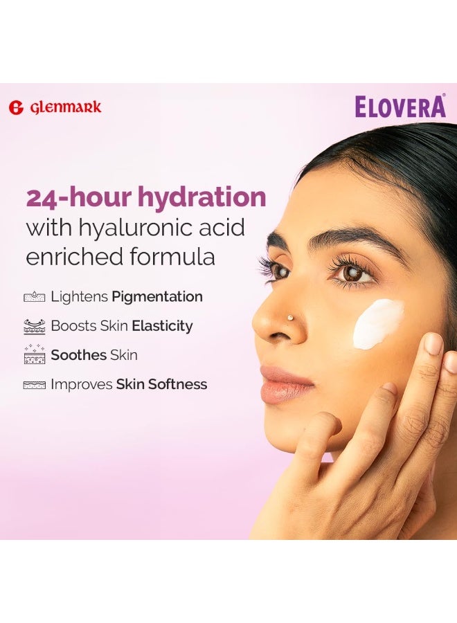 Elovera Intense Moisturizing Cream IMF 75g | Enriched with Hyaluronic Acid with Anti Ageing benefits, Reduces Fine Lines & Wrinkles | Nourish & Rejuvenate Skin | Dermatologically Tested | Paraben Free - Image 4