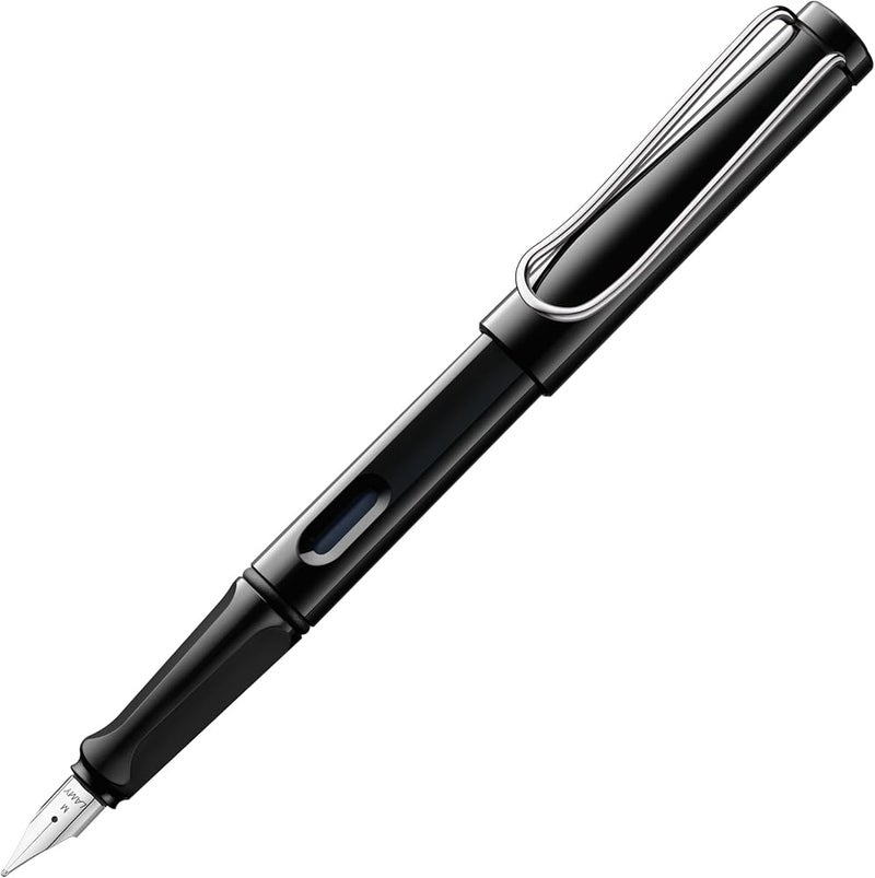 لامي 1 LAMY Safari قلم حبر عصري مصنوع من بلاستيك ASA المتين مع قبضة مريحة وسن من الفولاذ – يشمل خرطوشة حبر Lamy T 10 زرقاء - Image 1