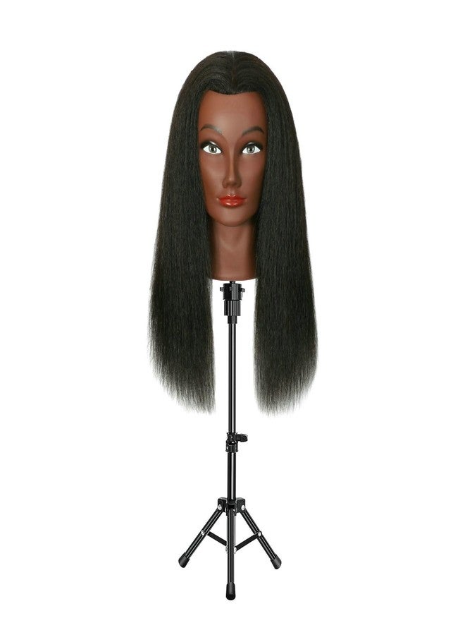 FUTAI Wig Stand Tripod for Hairdresser Practice Style Display Human Hair Mannequin Head Manikin Cosmetology Doll Training Head Mini Adjustable Metal Holder - Image 4