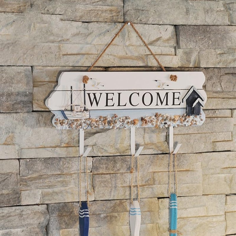 مشبك حائط مدخل مزرعة الشعر المختلط، لافتة ترحيب، رف تخزين، سهل التركيب - Image 5