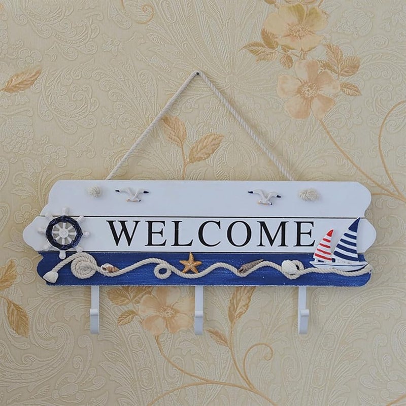 مشبك حائط مدخل مزرعة الشعر المختلط، لافتة ترحيب، رف تخزين، سهل التركيب - Image 4