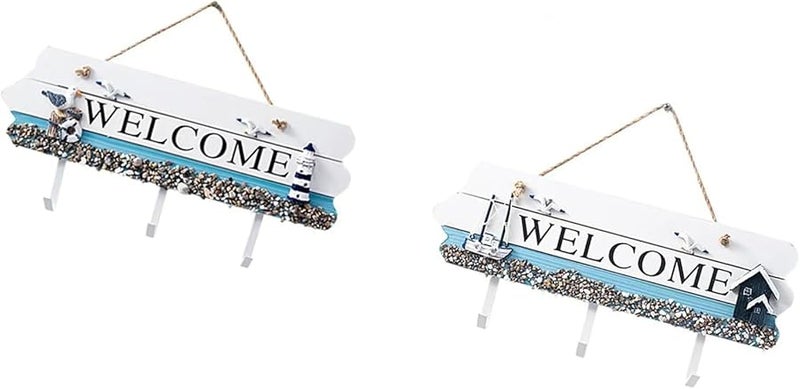 مشبك حائط مدخل مزرعة الشعر المختلط، لافتة ترحيب، رف تخزين، سهل التركيب - Image 1