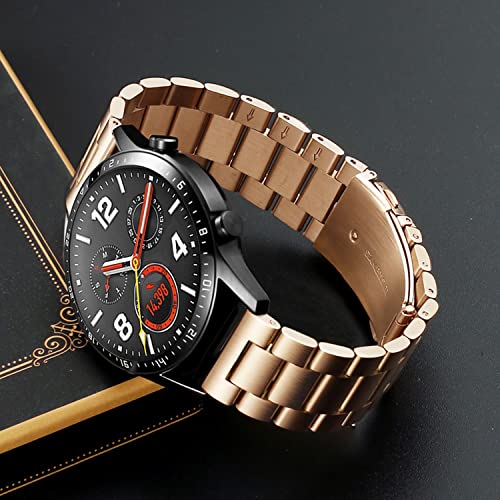 MORANO Moran Stainless Steel Watch Band Quick Release Replacement Metal Strap 20mm 22mm for Men Women (Rose Gold+Folding Clasp, 22mm) - Image 2