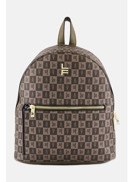 Women Graphic Print Backpack 30 L x 35 H x 16 W cm, Olive Combo