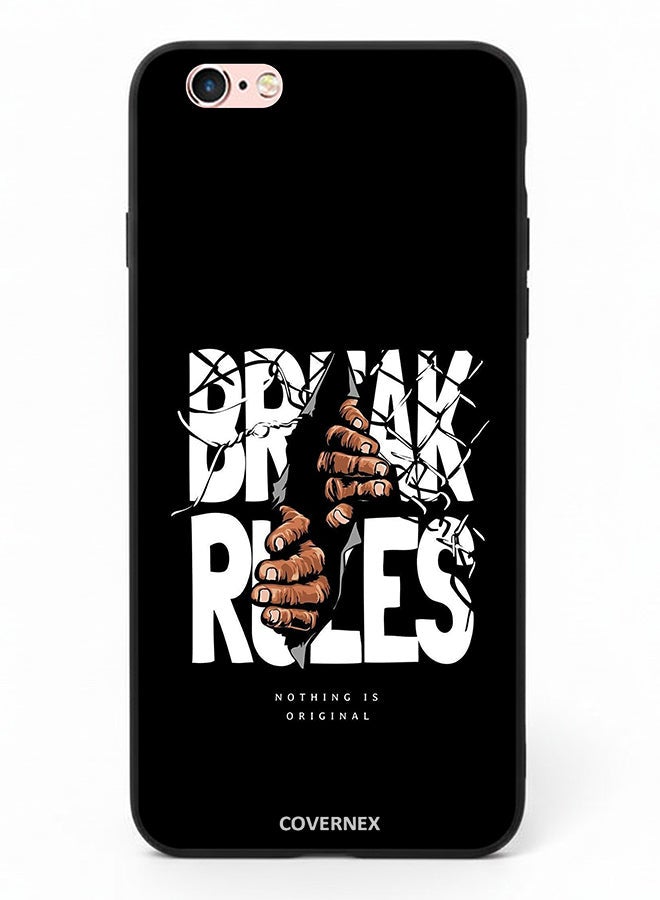 Covernex Apple iPhone 6 Protective Case Cover Printed Featuring Break Rules Shattered Text Graphic - Image 2